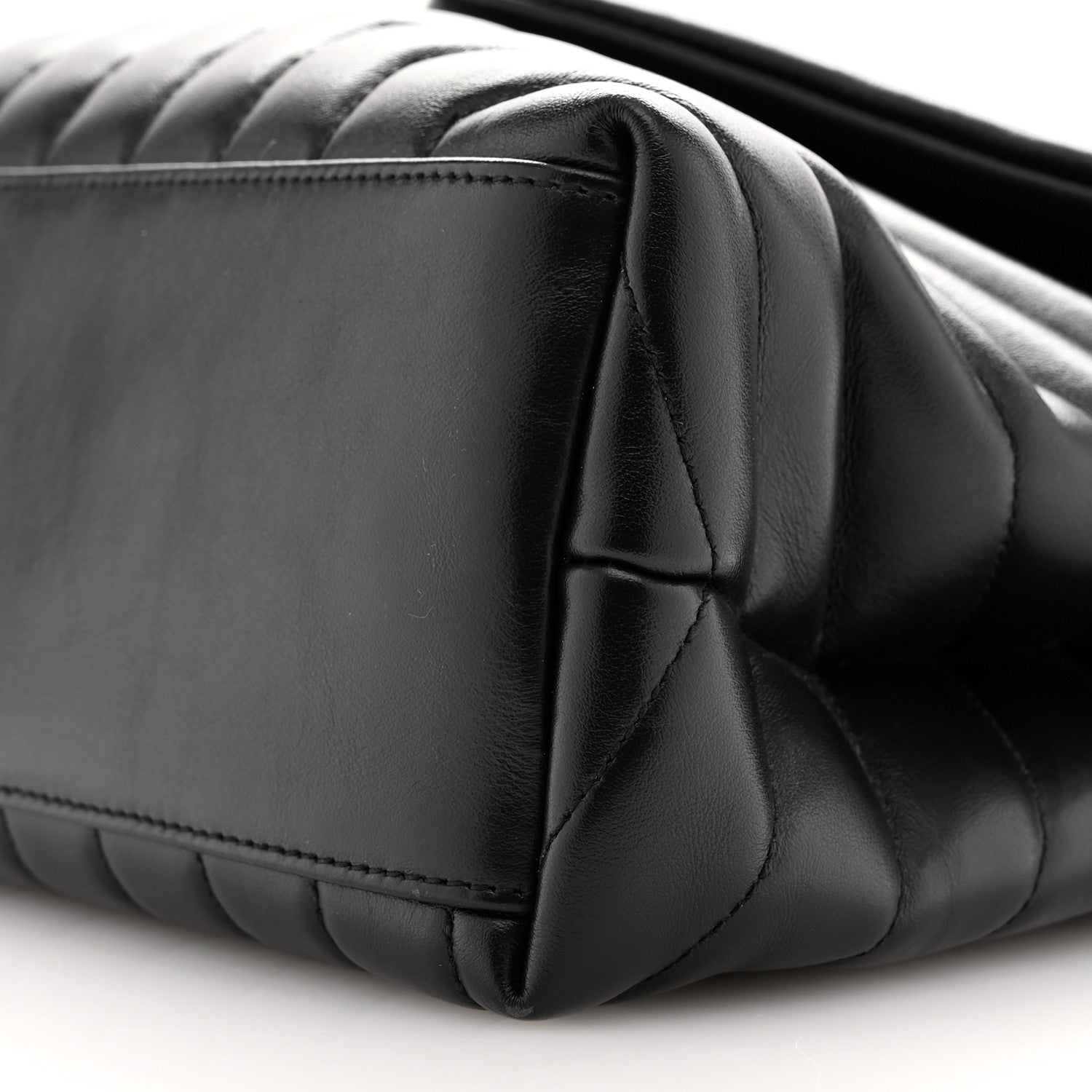 Saint Laurent Calfskin Y Quilted Monogram Monochrome Medium Loulou Chain Satchel Black 9 of 12