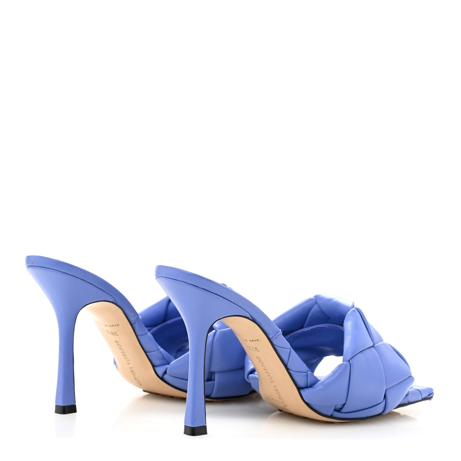 Bottega Veneta Nappa Maxi Intrecciato Lido 90mm Mule Sandals 38.5 Indigo 5 of 10