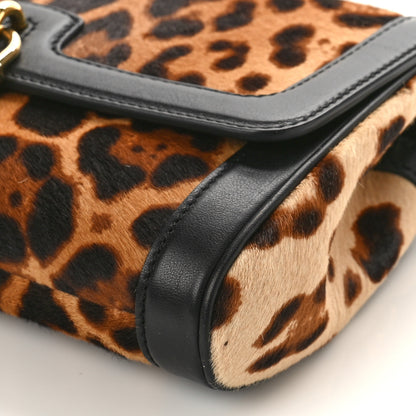 Dolce & Gabbana Calf Hair Leopard Print Miss Dolce Satchel Black 8 of 8