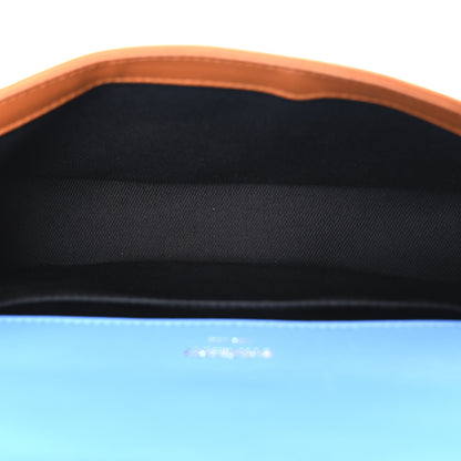 Burberry Lambskin Quilted Small Lola Bag Cyan Blue Orange Pink 5 of 10