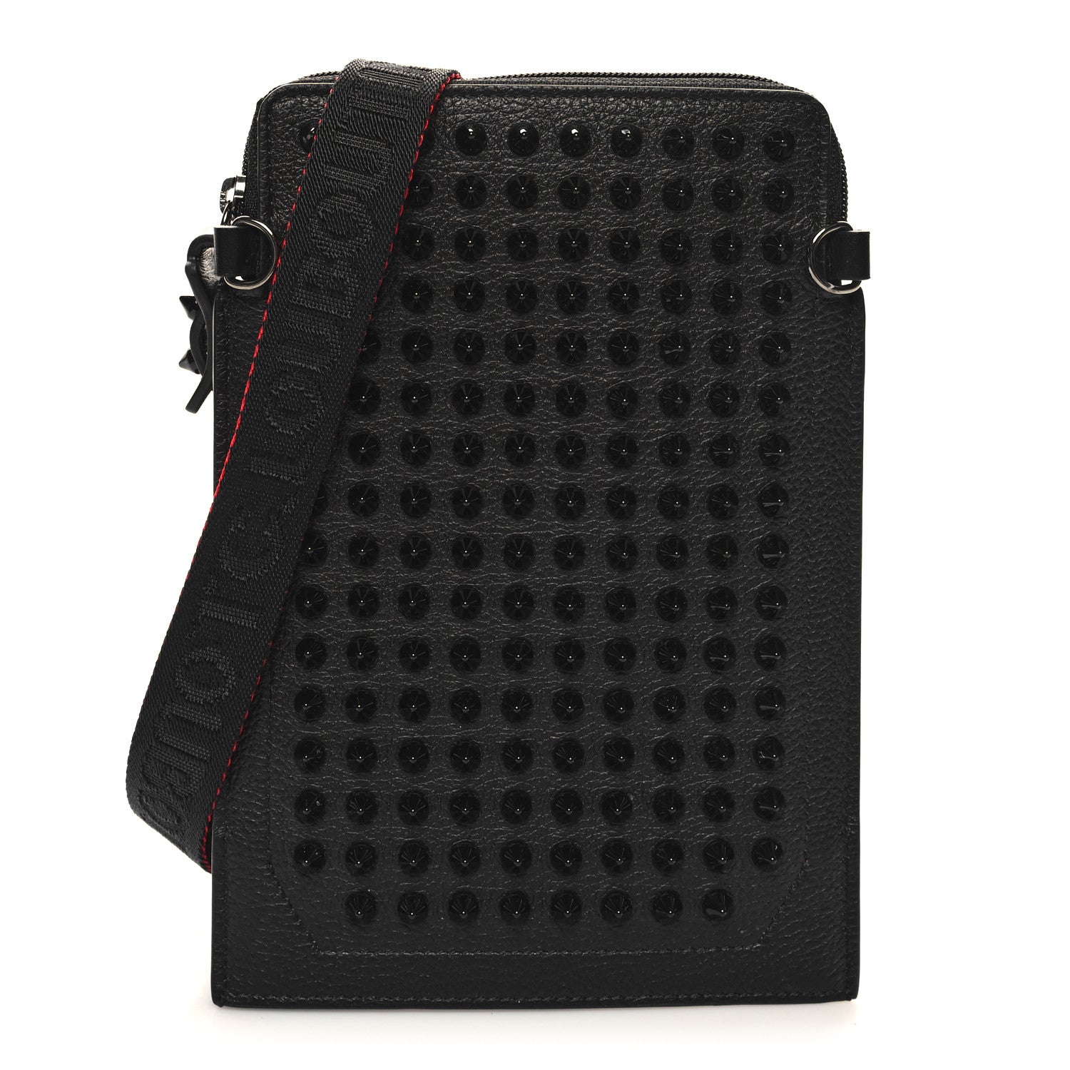 Christian Louboutin Empire Calfskin Spikes Loubilab Clutch Black 1 of 10