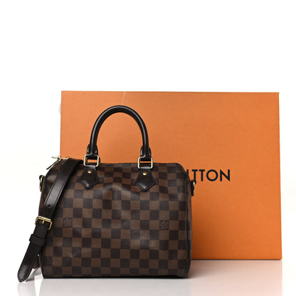 Louis Vuitton Damier Ebene Speedy Bandouliere 25 17 of 17
