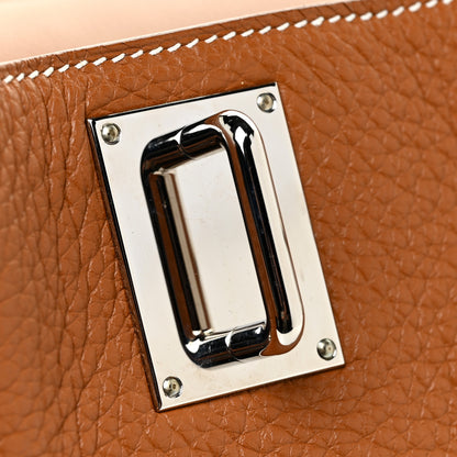 Hermes Taurillon Clemence Jypsiere 34 Gold 13 of 21