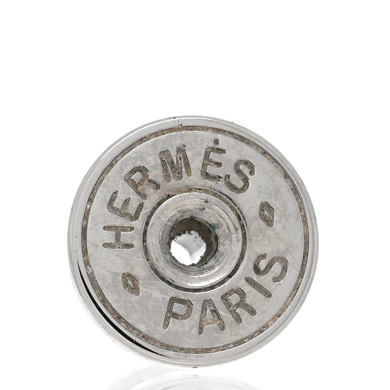 Hermes Palladium Lacquered Mini Pop H Earrings Marron Glace 4 of 4