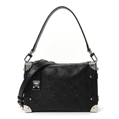 Louis Vuitton Calfskin Debossed Monogram Side Trunk Black 1 of 9