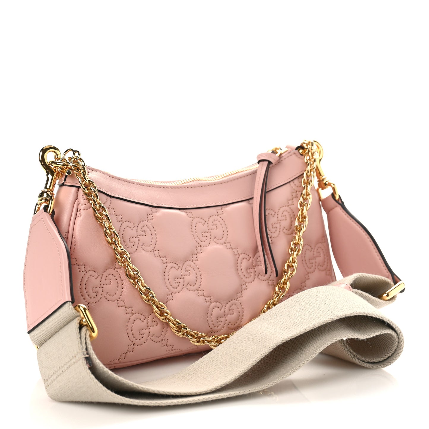 Calfskin GG Matelasse Chain Handbag Perfect Pink Natural