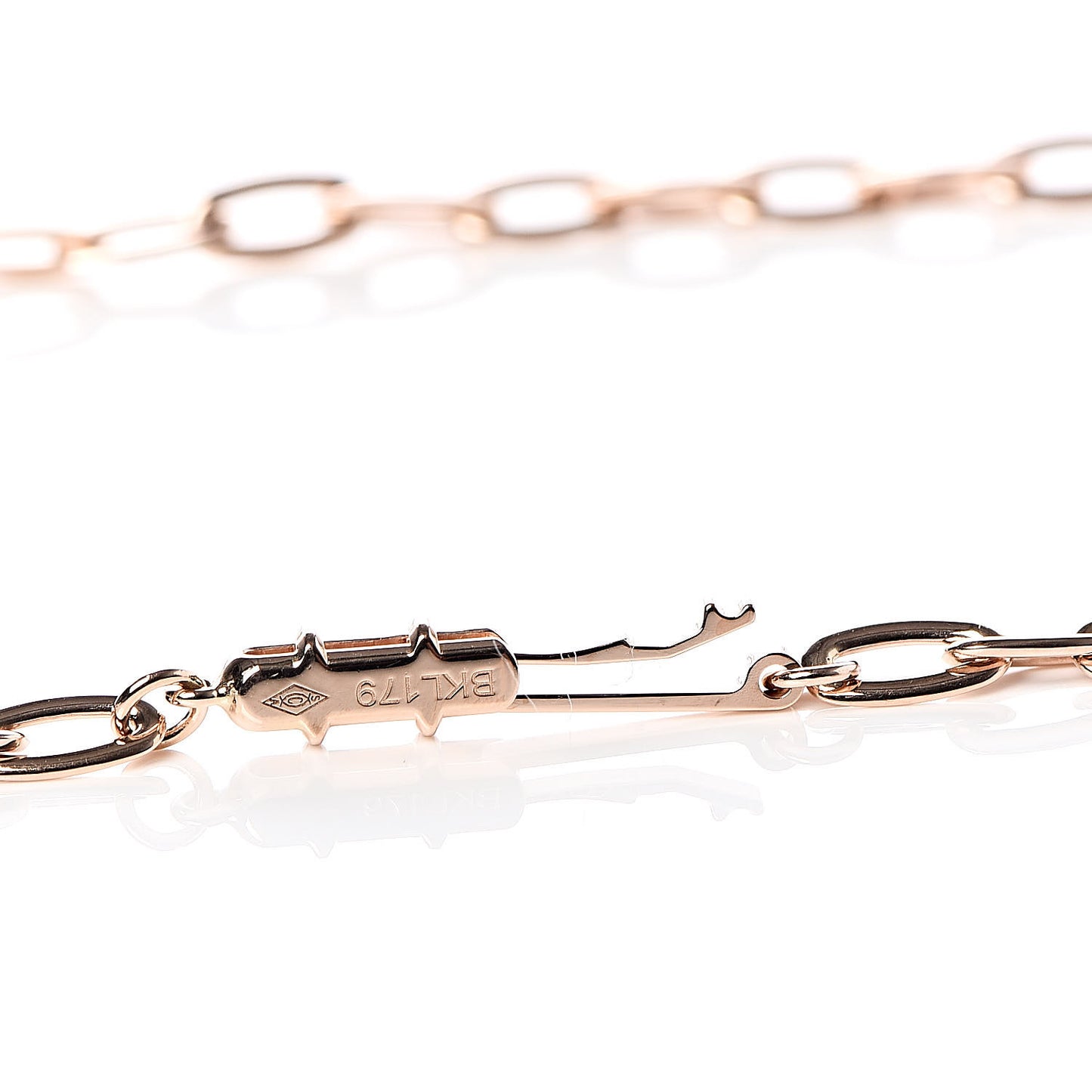 18K Pink Gold Diamond Juste Un Clou Chain Necklace