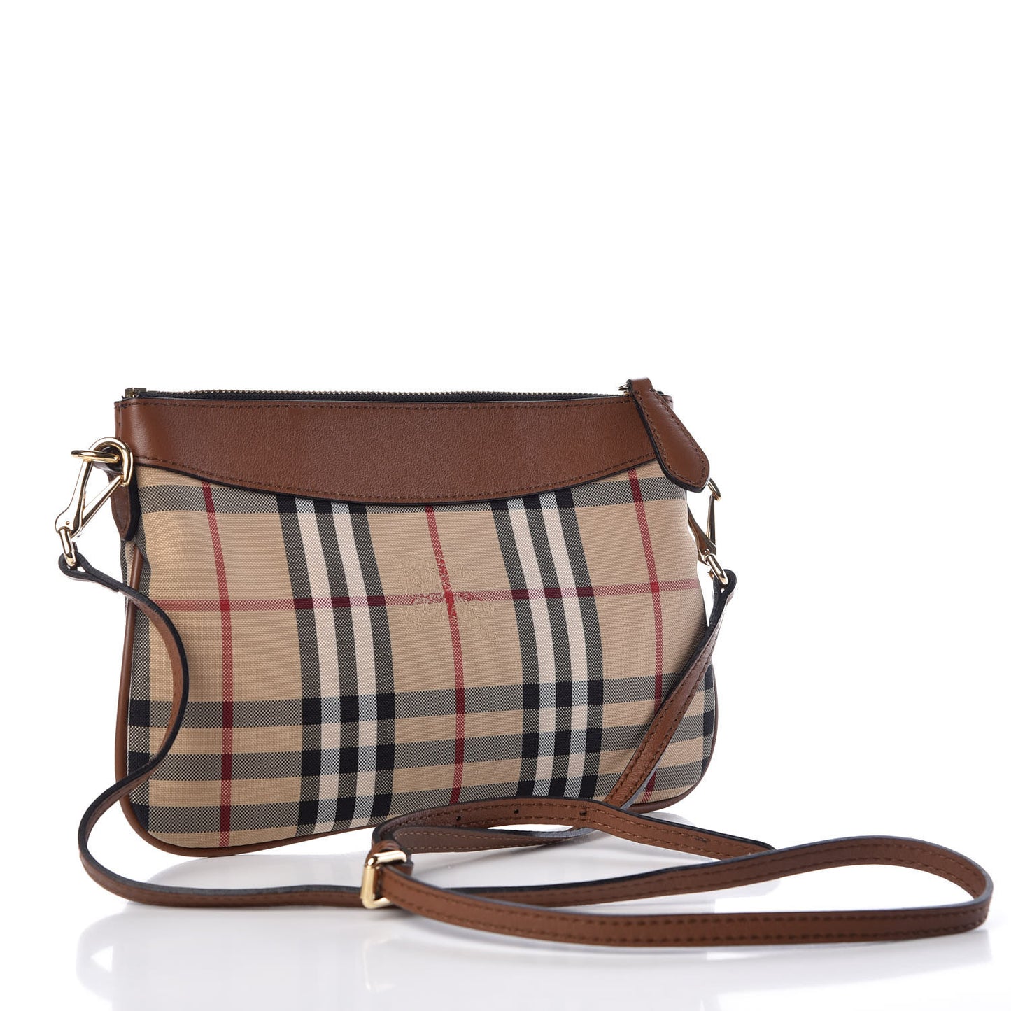 Horseferry Check Peyton Crossbody Clutch Bag Brown