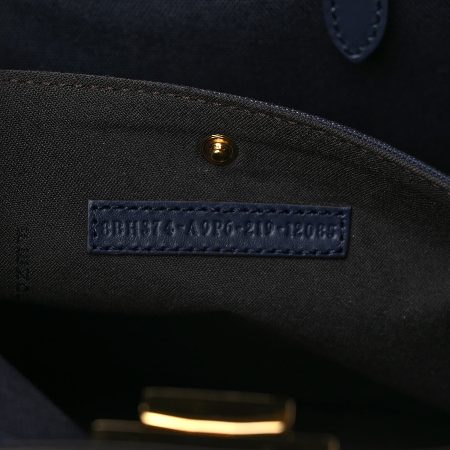 Fendi Canvas Vitello King FF Embroidered Medium Peekaboo X-Tote Marino 5 of 10