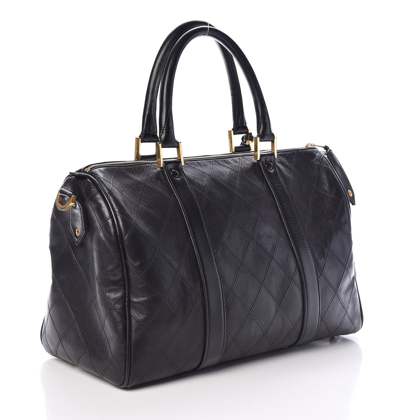 Calfskin Stitched CC Boston Black