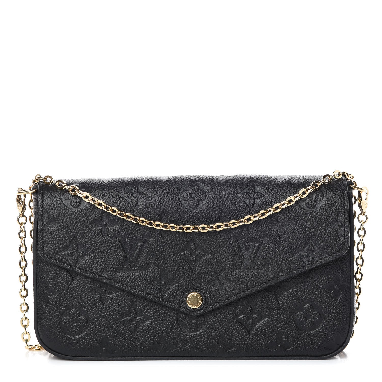 Louis Vuitton Empreinte Pochette Felicie Chain Wallet Black 1 of 12