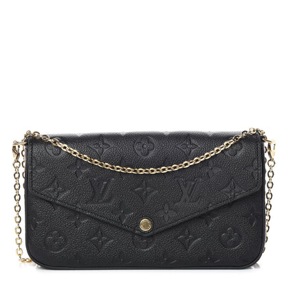 Louis Vuitton Empreinte Pochette Felicie Chain Wallet Black 1 of 12