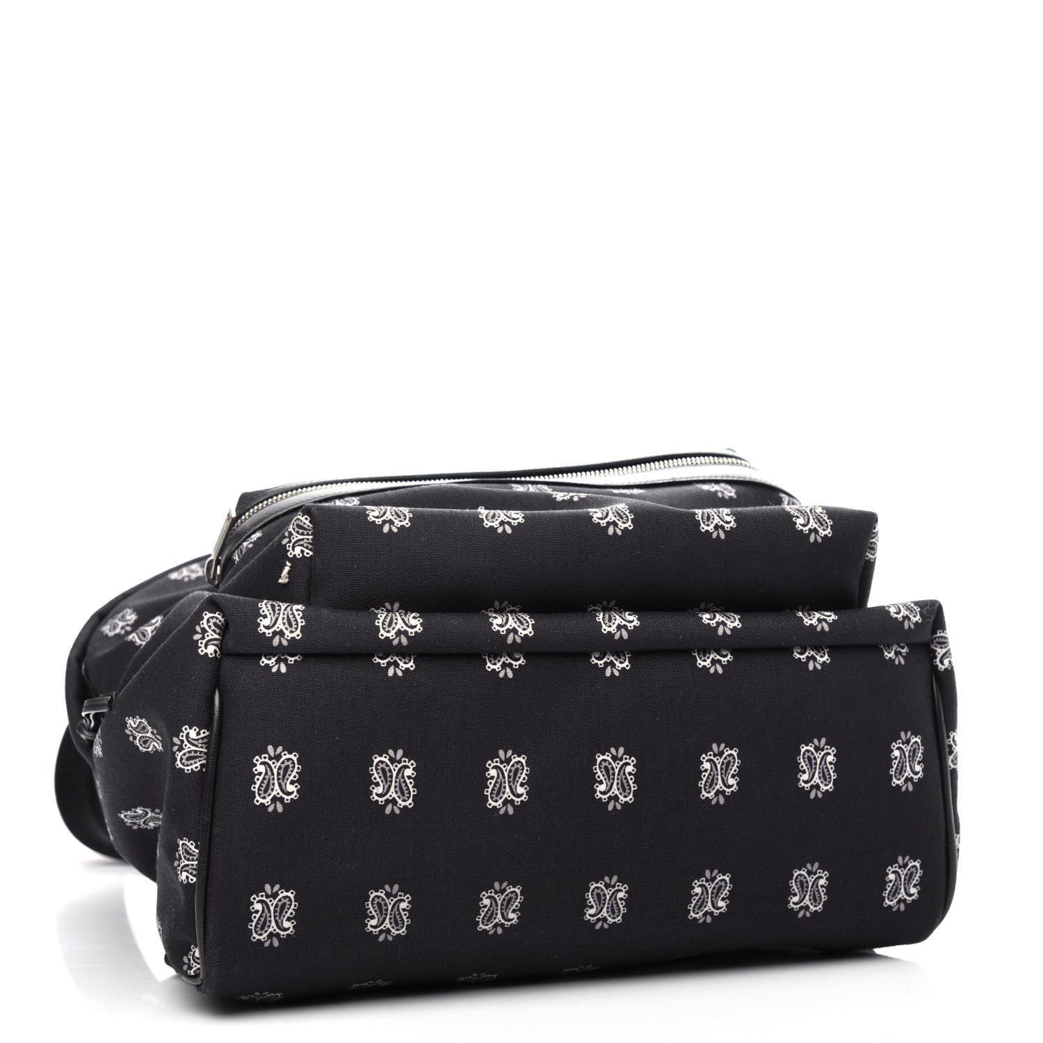 Saint Laurent Canvas Bandana Print City Backpack Black 4 of 12