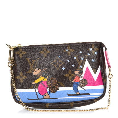 Louis Vuitton Monogram 2018 Christmas Animation Mini Bears Pochette Accessories 1 of 7