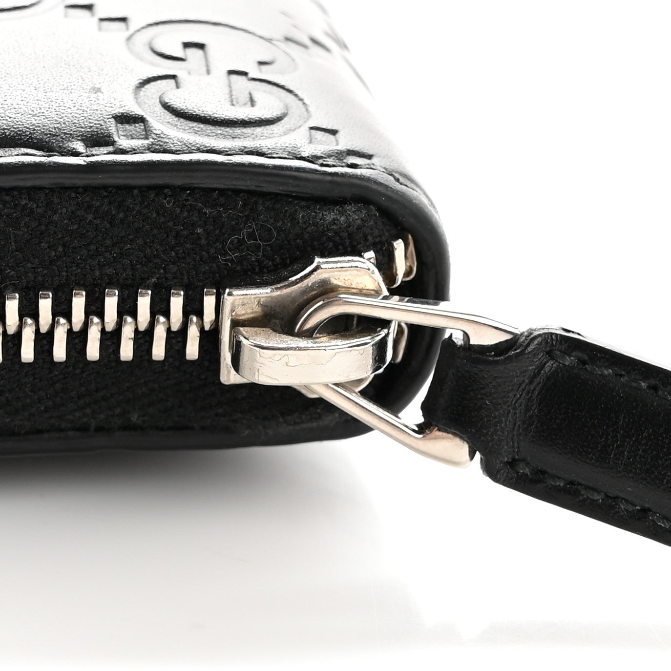 Gucci Guccissima Zip Around Card Case Black 10 of 10
