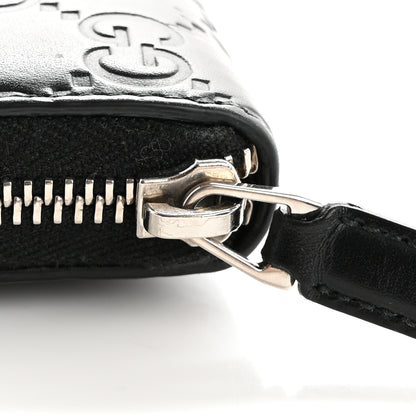 Gucci Guccissima Zip Around Card Case Black 10 of 10