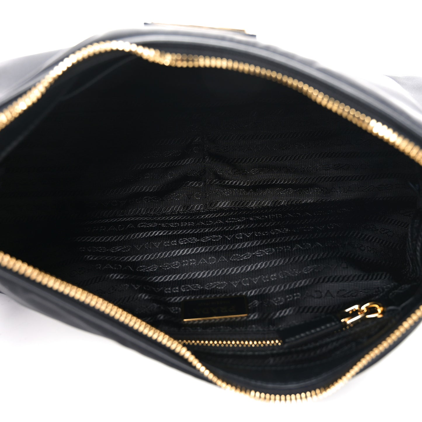 Re-Nylon Vitello Large Aimee Shoulder Bag Black
