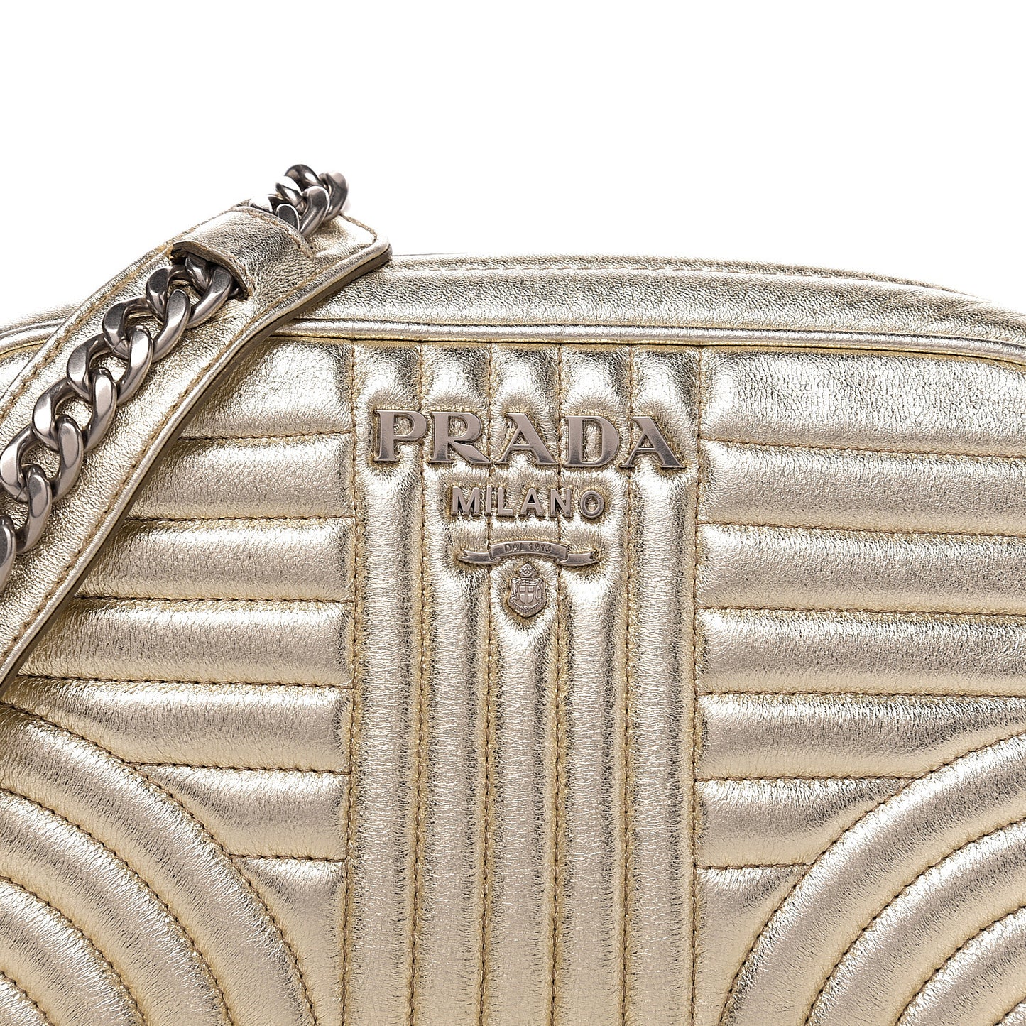 Metallic Nappa Impunture Diagramme Crossbody Pirite