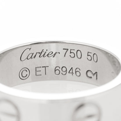 Cartier 18K White Gold 5.5mm LOVE Ring 50 5.25 4 of 4