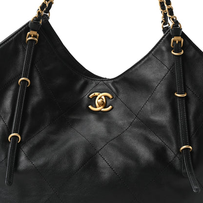 Chanel Calfskin Quilted Small Shopping Bag Black 9 of 11