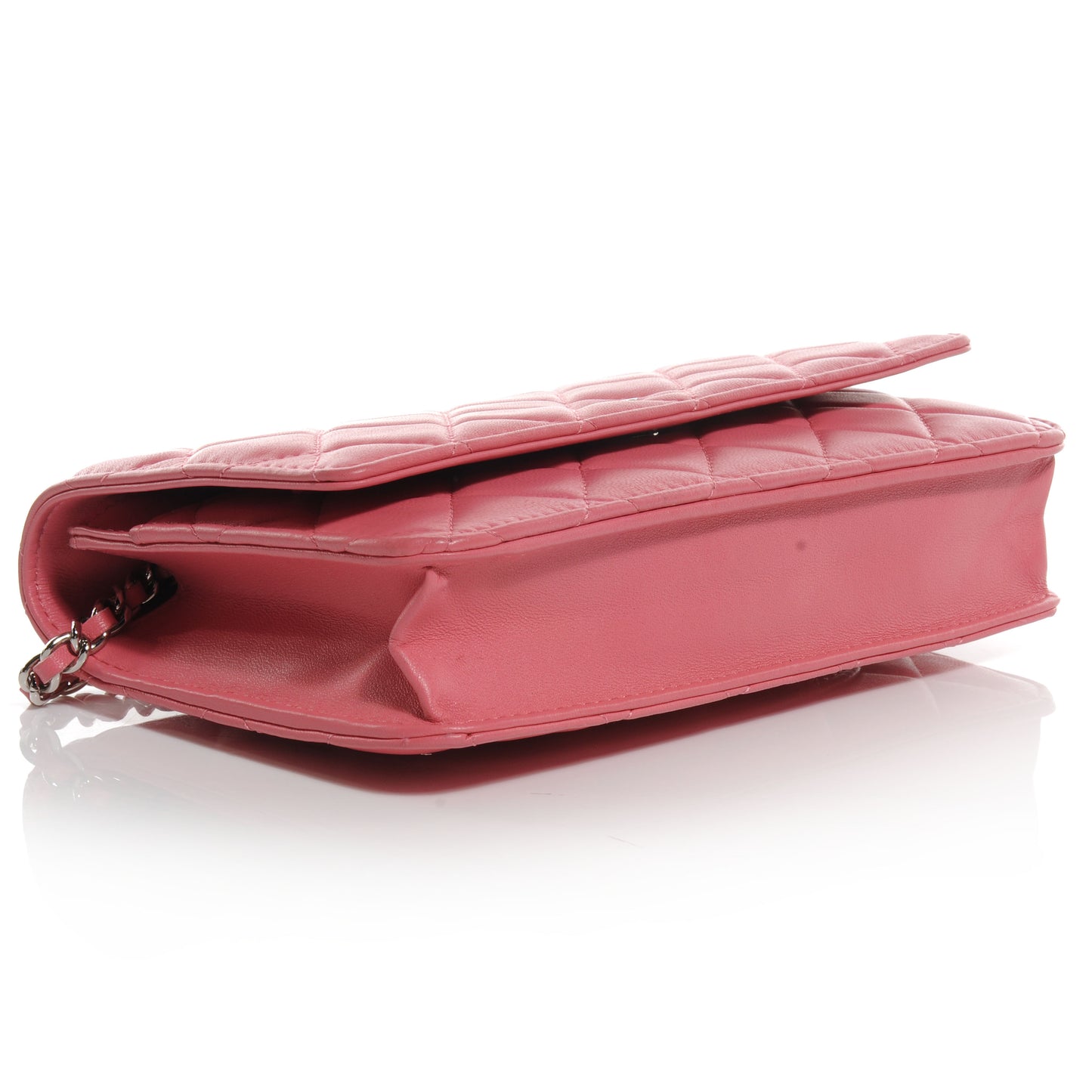 Lambskin Wallet On Chain WOC Pink