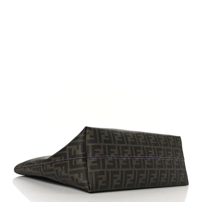 Fendi Zucca Spalmati Medium Roll Tote Tobacco Viola 4 of 9