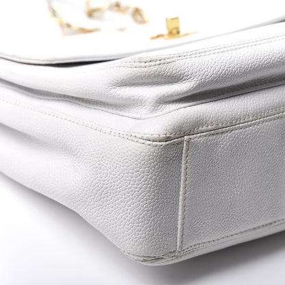 Chanel Caviar Flap Shoulder Bag White 7 of 15
