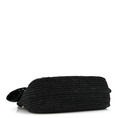 Loewe Raffia Donut Chain Medium Ola Shoulder Bag Black 4 of 12