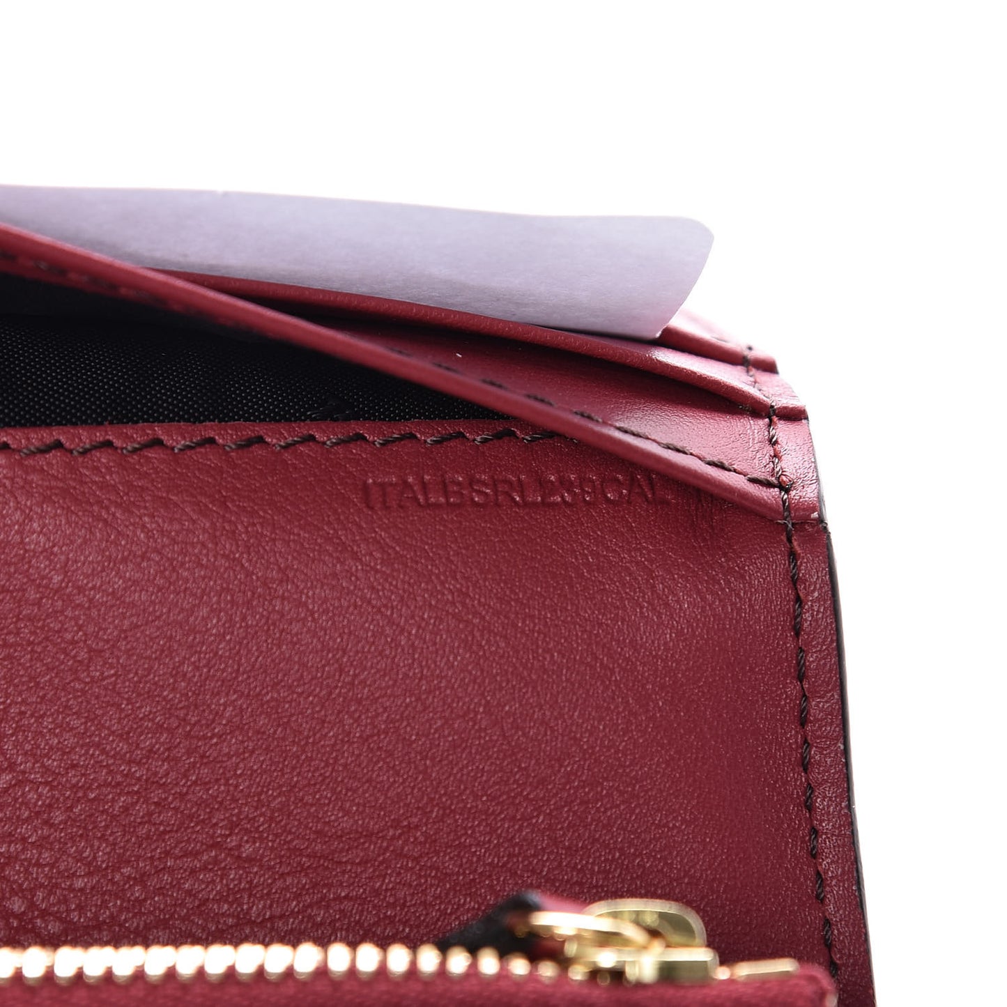 Calfskin House Check Porter Continental Wallet Red