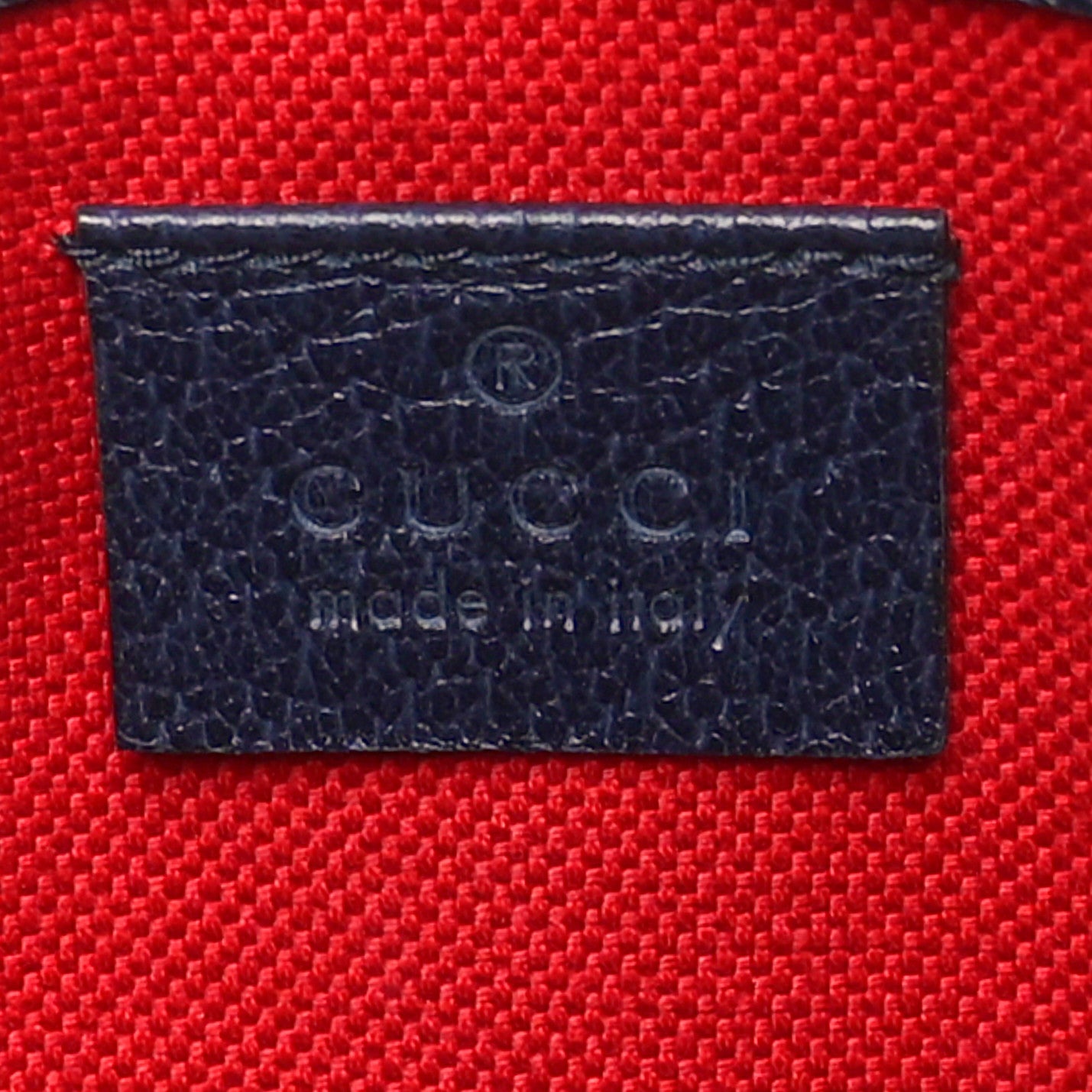 Gucci Covered Wool GG Monogram Slim Belt Bag Navy Red 6 of 10