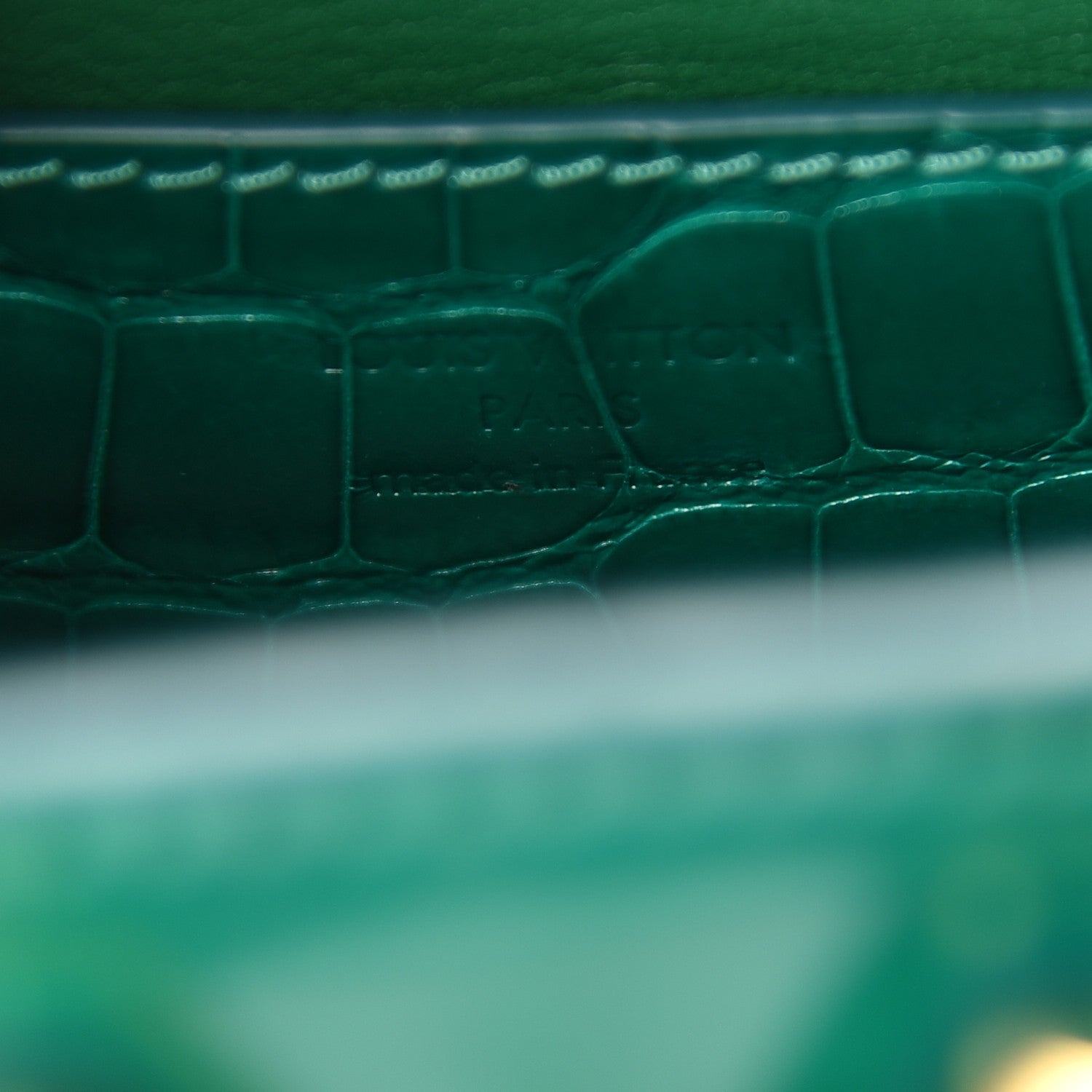 Louis Vuitton Crocodile Twist Shoulder Bag PM Emeraude 5 of 8