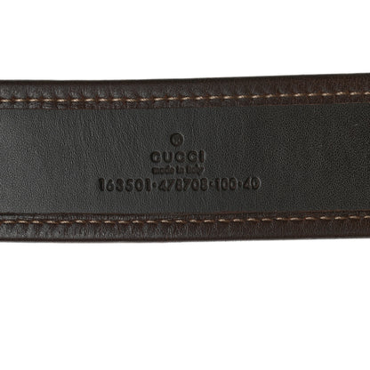 Gucci Monogram Belt 100 40 Dark Brown 3 of 7