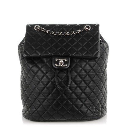 Chanel Lambskin Quilted Large Urban Spirit Backpack Black 1 of 8