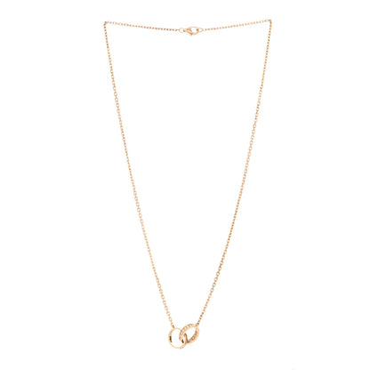 Cartier 18K Yellow Gold Diamond Interlocking LOVE Necklace 3 of 6