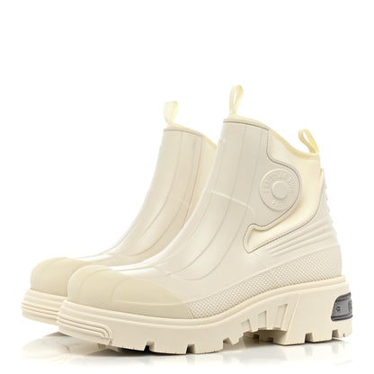 Christian Dior Neoprene Rubber Dior Genesis 30mm Ankle Boots 38 Off White 3 of 13