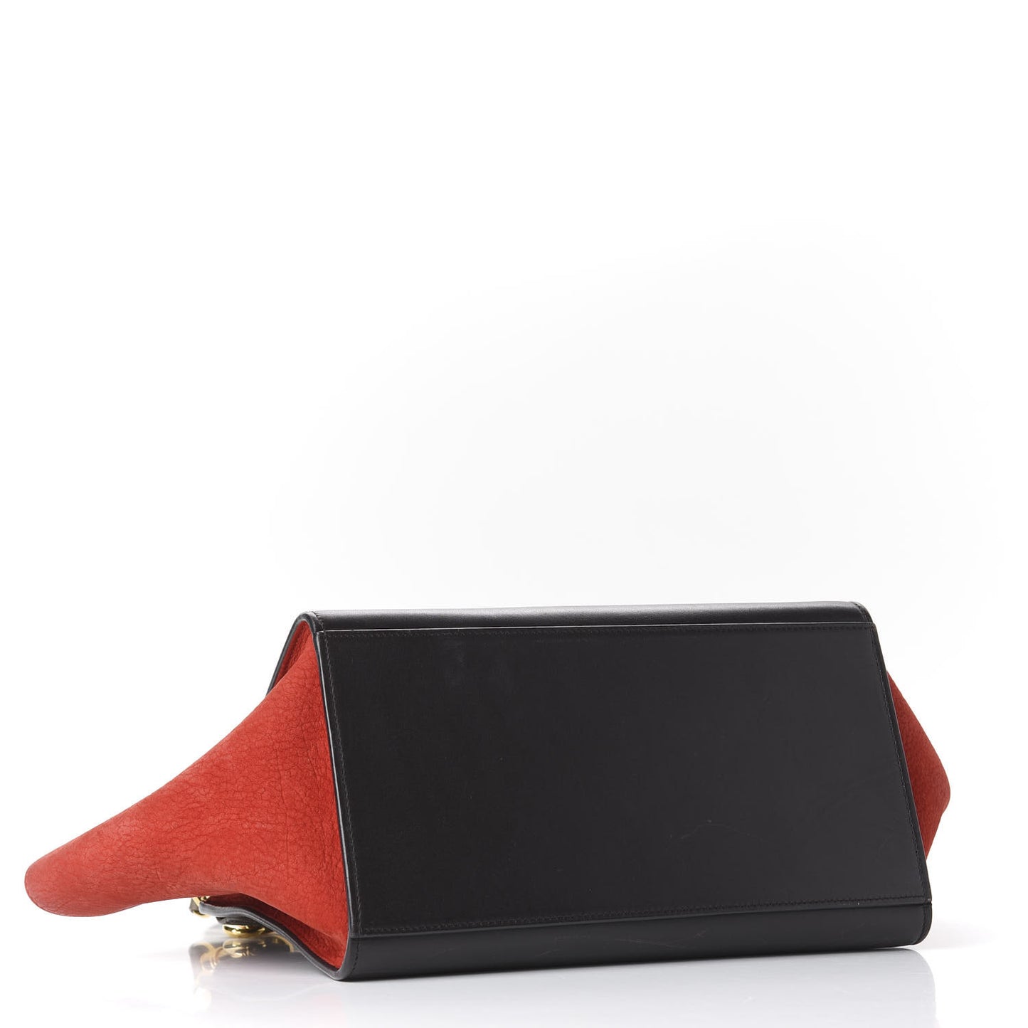 Bullhide Calfskin Grained Nubuck Small Tri-Color Trapeze Taupe