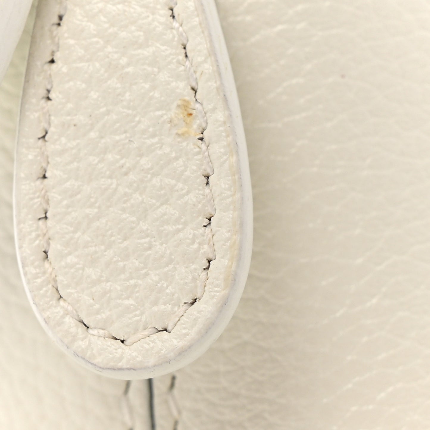 Grained Calfskin XXS Ville Top Handle Bag White Black