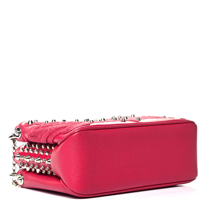 Christian Louboutin Calfskin Small Triloubi Embroidered Studded Chain Bag Pink 4 of 9