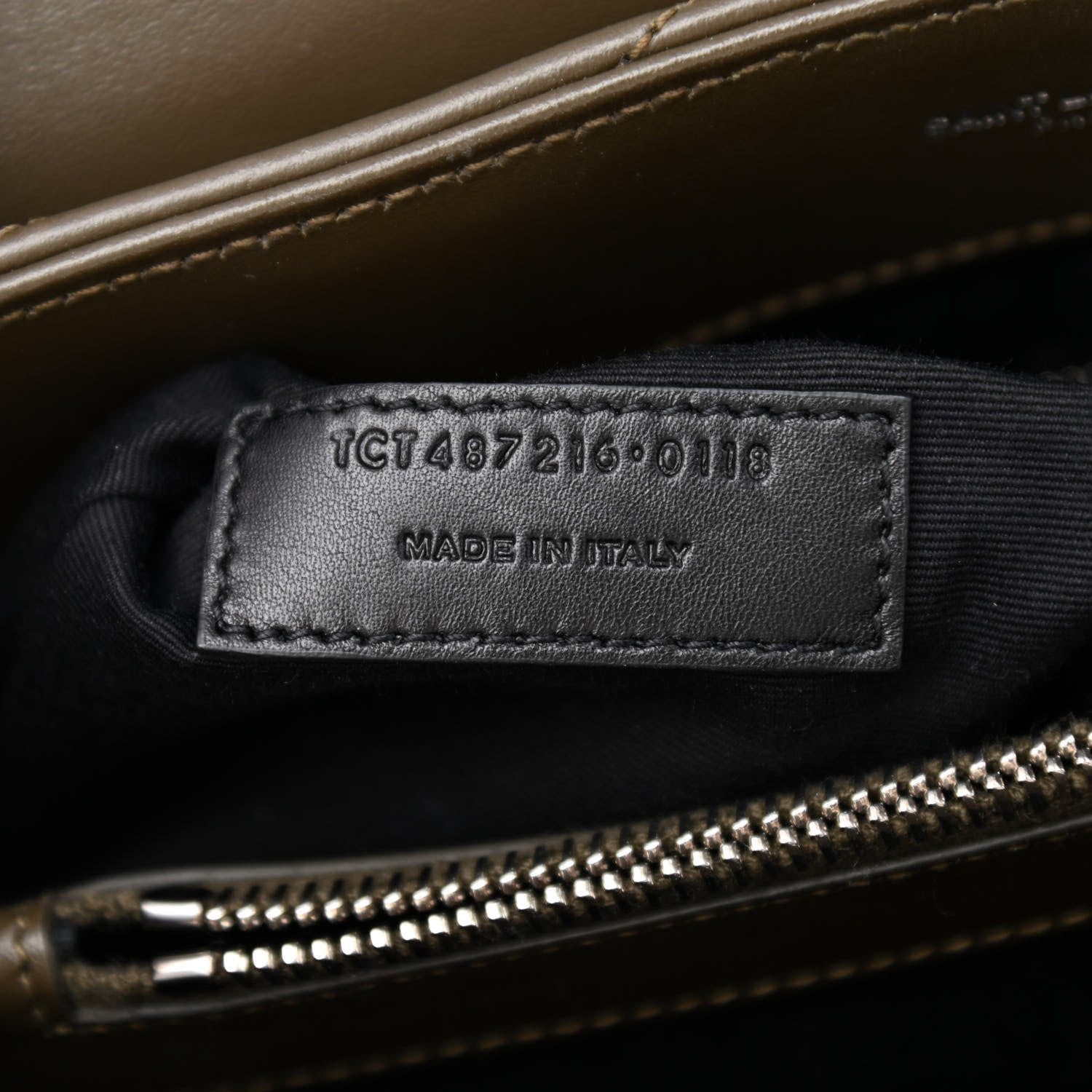 Saint Laurent Calfskin Y Quilted Monogram Medium Loulou Chain Satchel Military Olive 8 of 15