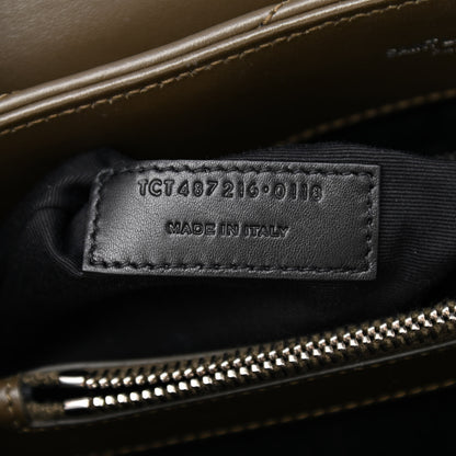 Saint Laurent Calfskin Y Quilted Monogram Medium Loulou Chain Satchel Military Olive 8 of 15