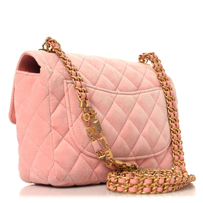 Chanel Velvet Enamel Mini Flap Light Pink 3 of 11
