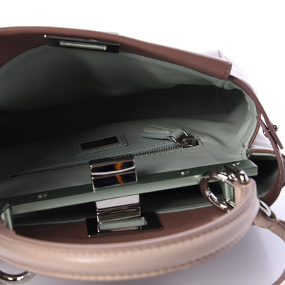 Fendi Nappa Colorblock Mini Peekaboo Iconic Satchel English Rose Plaster Oxigen 7 of 13