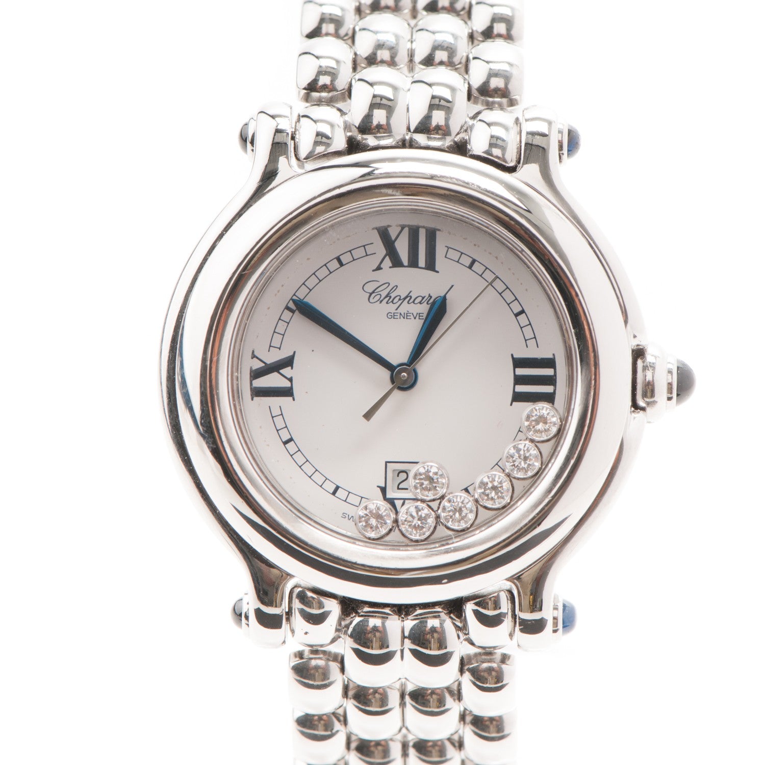 Chopard Stainless Steel 7 Diamond 32mm Happy Sport Quartz Watch 3 of 9