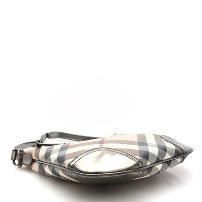 Burberry Patent Nova Check Dryden Crossbody Bag Pewter 4 of 8