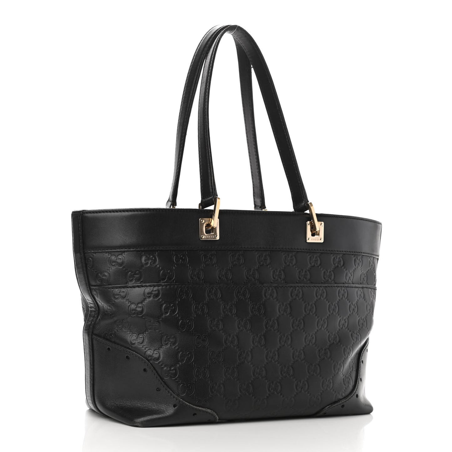 Guccissima Large Punch Tote Black