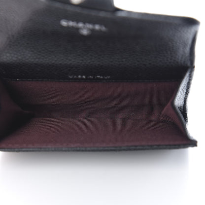 Chanel Caviar Quilted Flap Card Holder Wallet Black 5 of 13