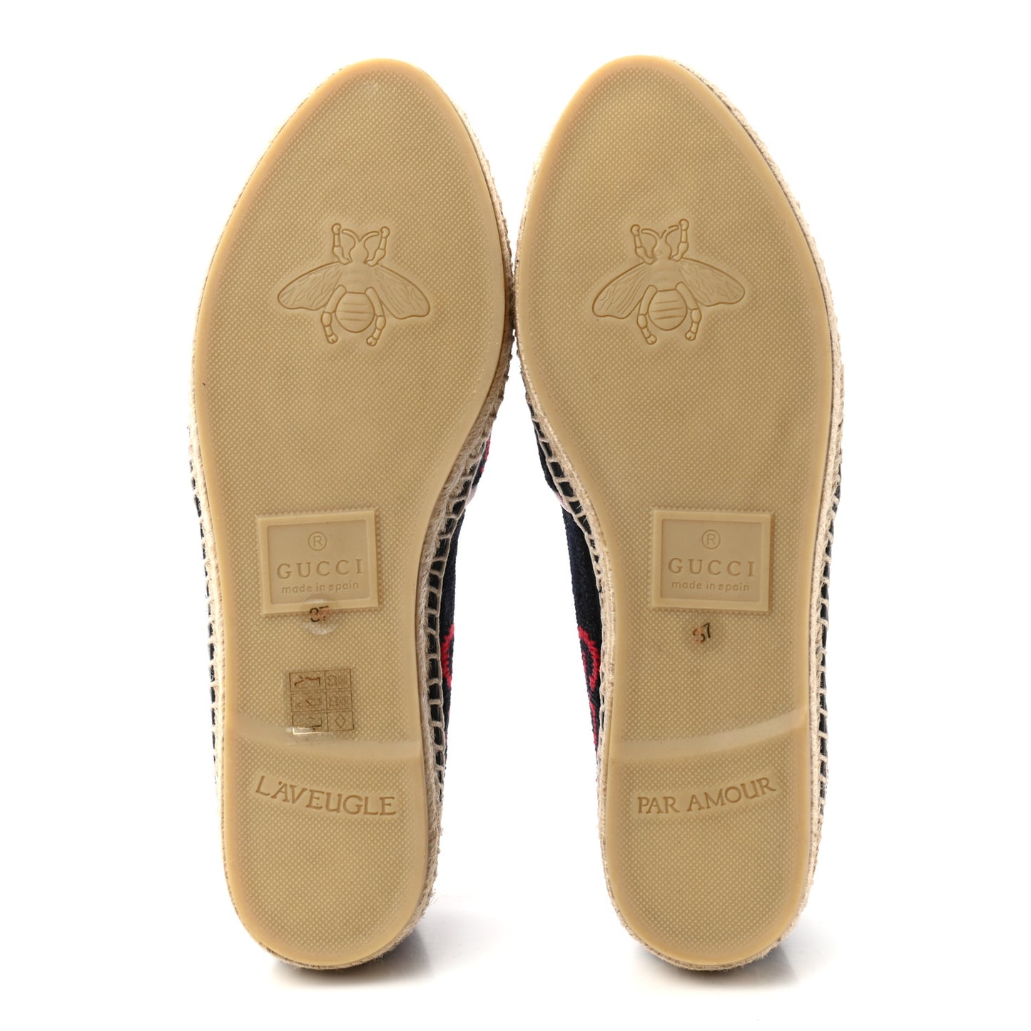 Terry Cloth GG Monogram Espadrilles 37 Blue Red