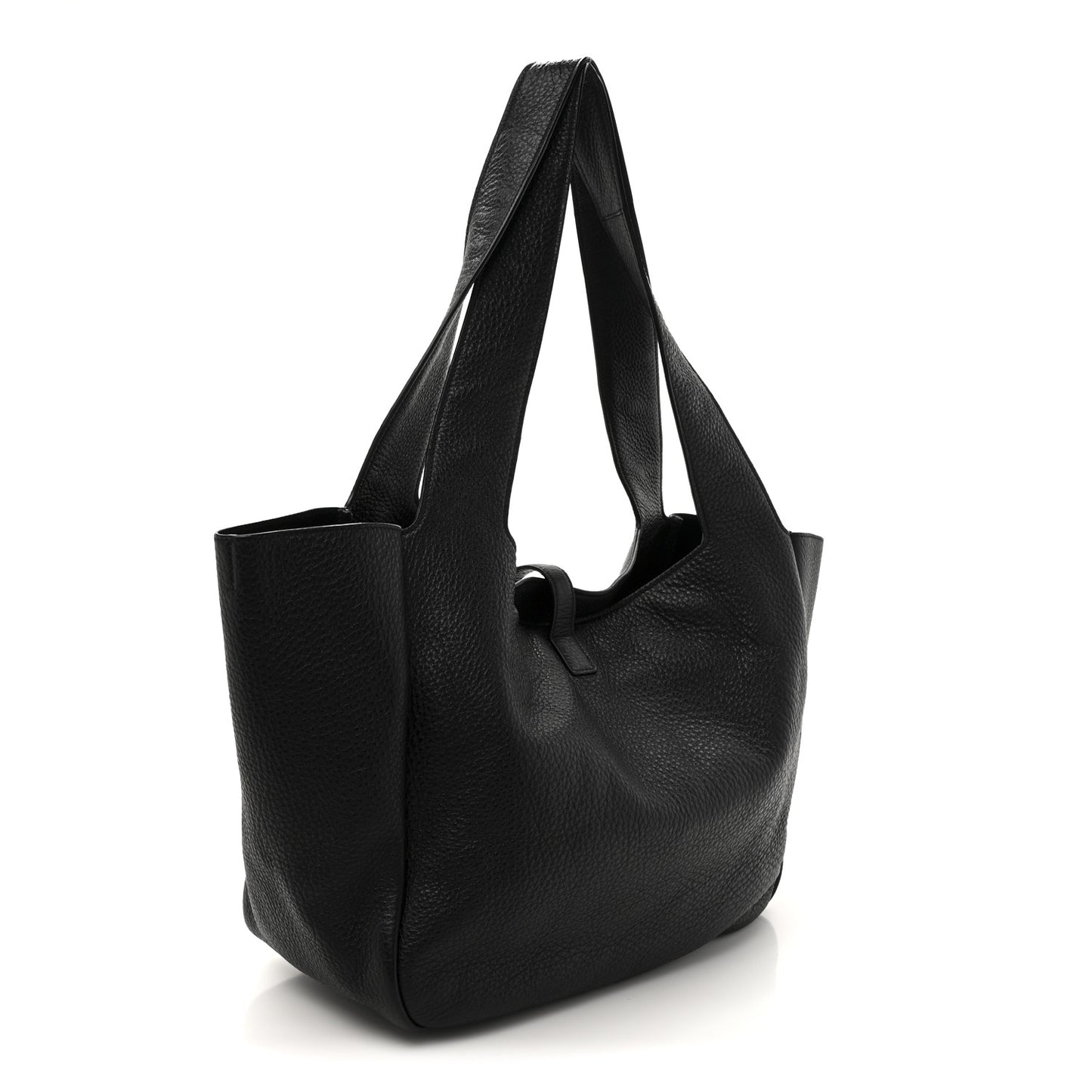 Grained Deerskin Bea Tote Black