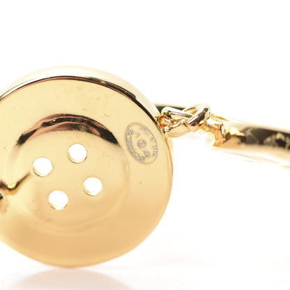 Chanel Metal Large Paris Button Earrings Gold 4 of 5