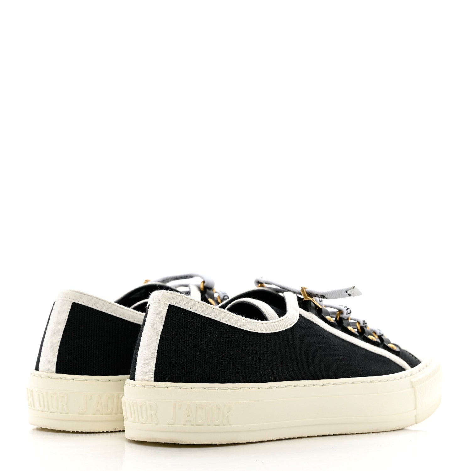 Christian Dior Canvas Walk'N'Dior Low Top Sneakers 37.5 Black 4 of 13